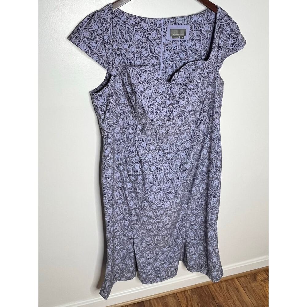 Anthropologie Lavender Paisley Sweetheart Midi Dress - Picture 4 of 10